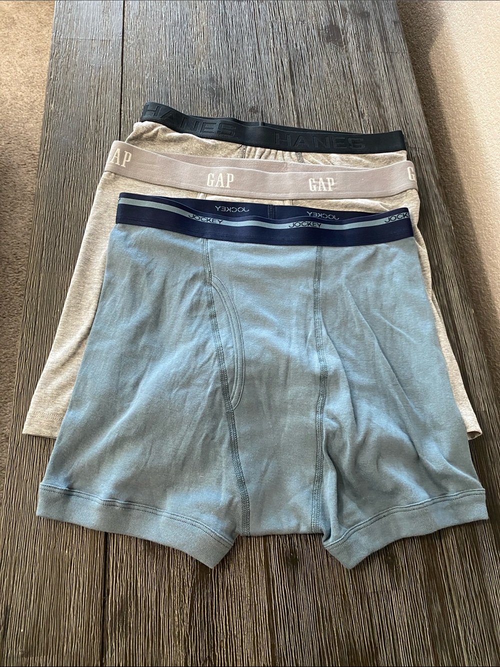 Pack of 3 Jockey/Gap/Hanes Boxer Brief  Size M - Colors